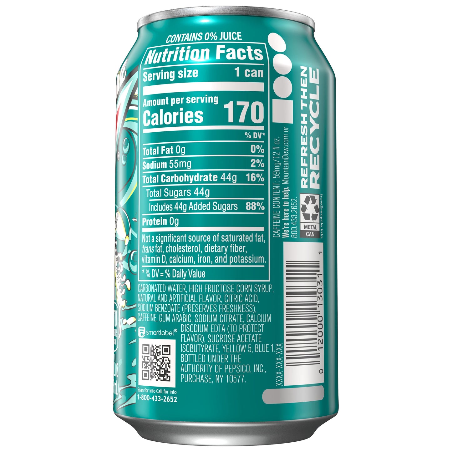 Baja Blast Natural & Artificial Tropical Lime and Citrus Soda Pop Flavored Variety Pack, 12 Fl Oz, 18 Pack Cans